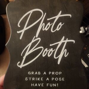 Black and White Photo Booth Sign